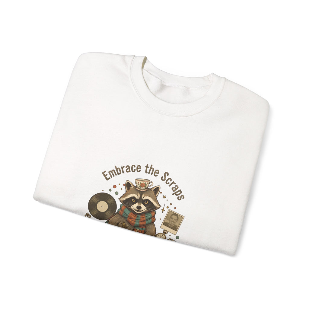 Embrace the Scraps Raccoon Sweatshirt | Scavenger Chic, possum design