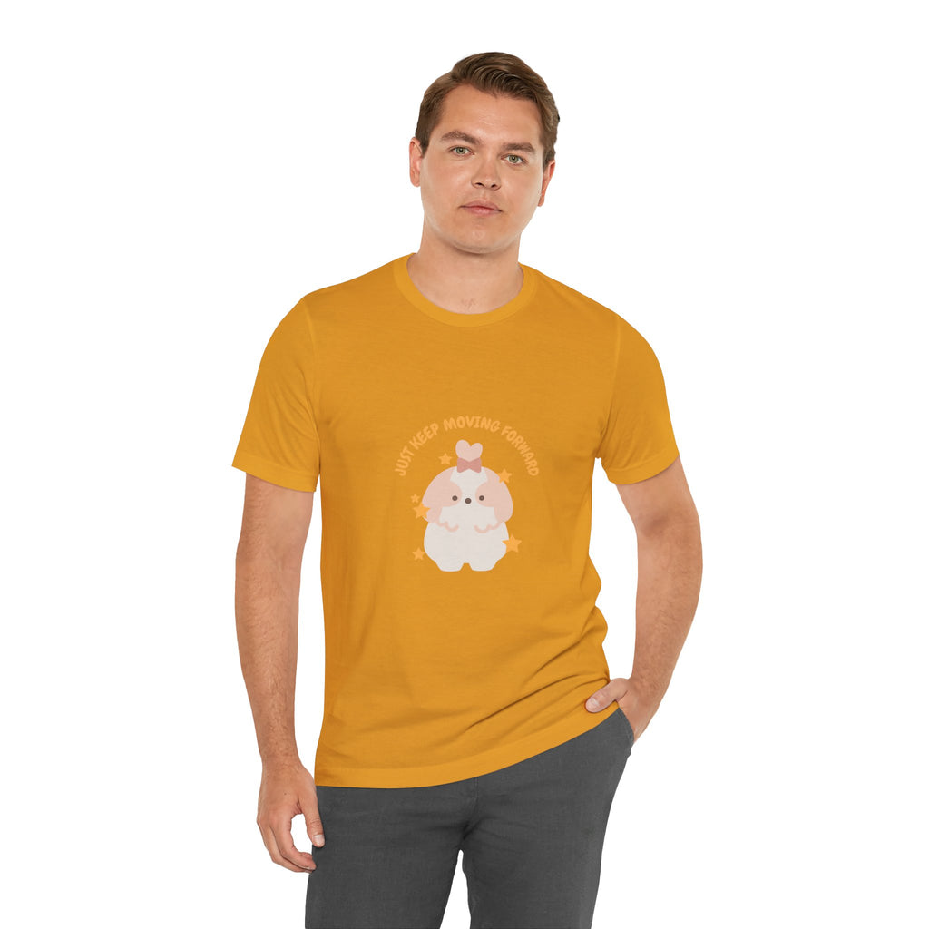 Cute Kawaii Bunny Tee — "Just Keep Moving Forward" Graphic T-Shirt