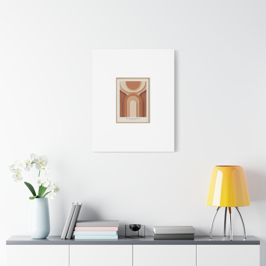 Terracotta Arch Abstract Canvas | Earthy Minimal Poster