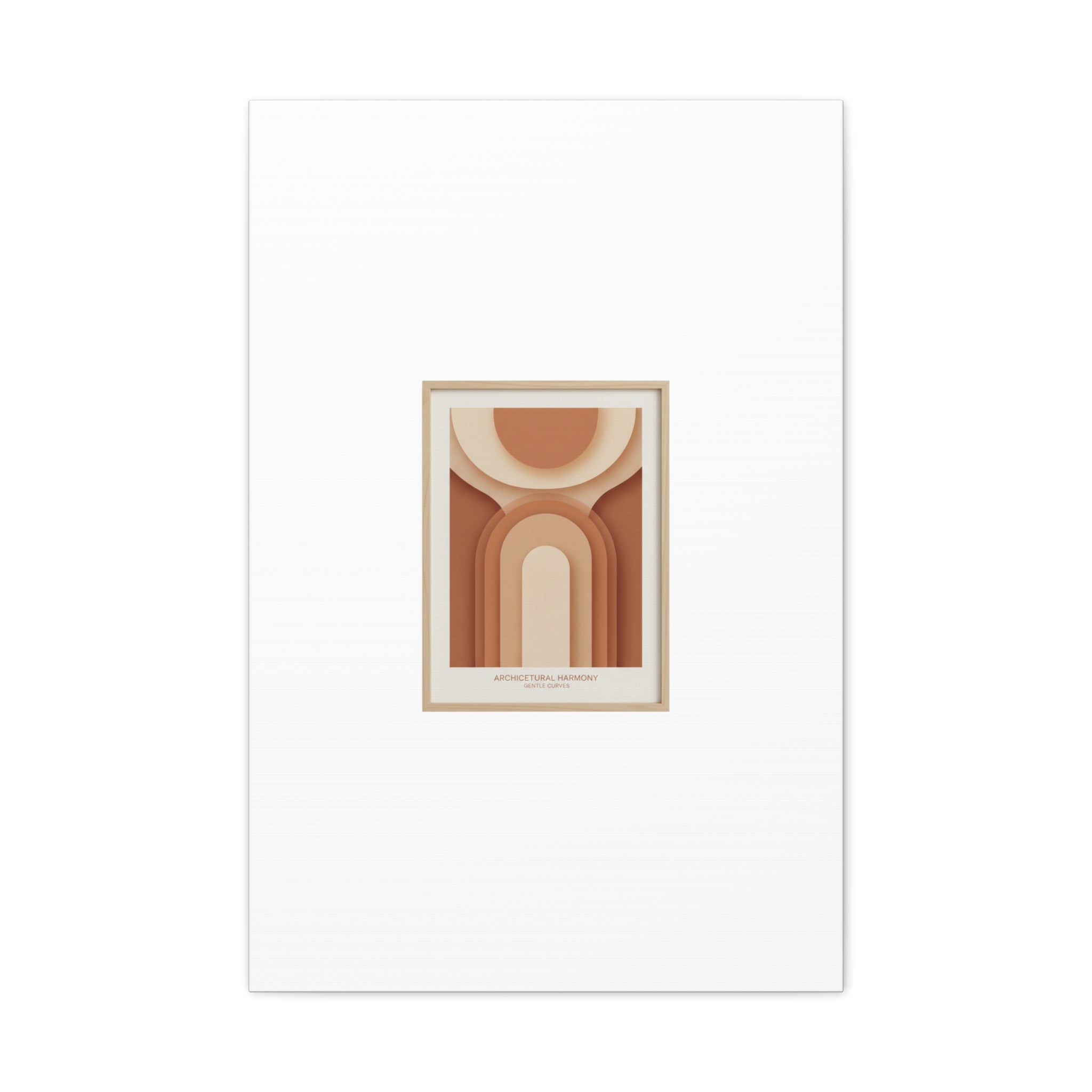 Terracotta Arch Abstract Canvas | Earthy Minimal Poster