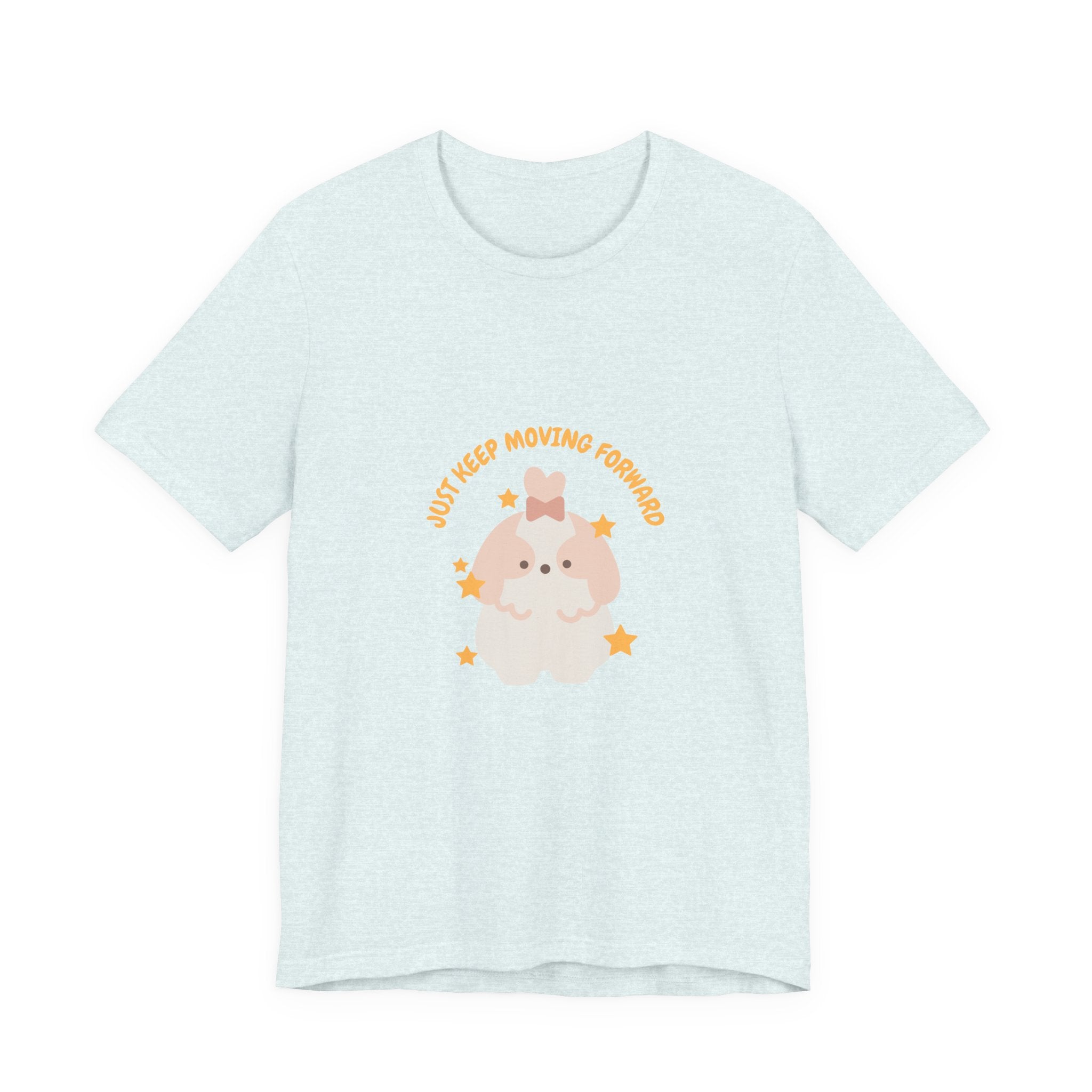 Cute Kawaii Bunny Tee — "Just Keep Moving Forward" Graphic T-Shirt