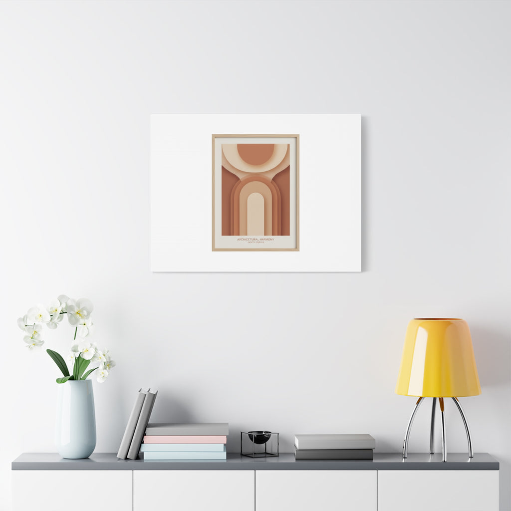 Terracotta Arch Abstract Canvas | Earthy Minimal Poster