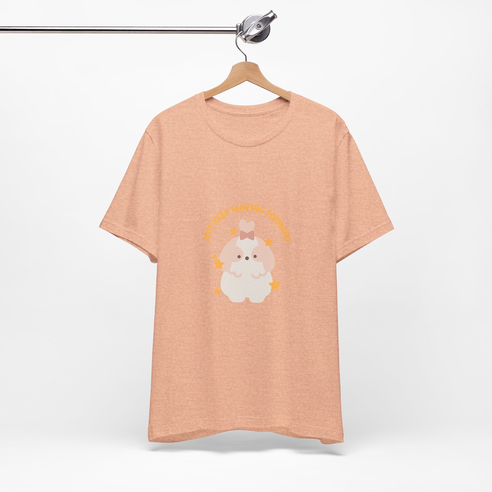 Cute Kawaii Bunny Tee — "Just Keep Moving Forward" Graphic T-Shirt