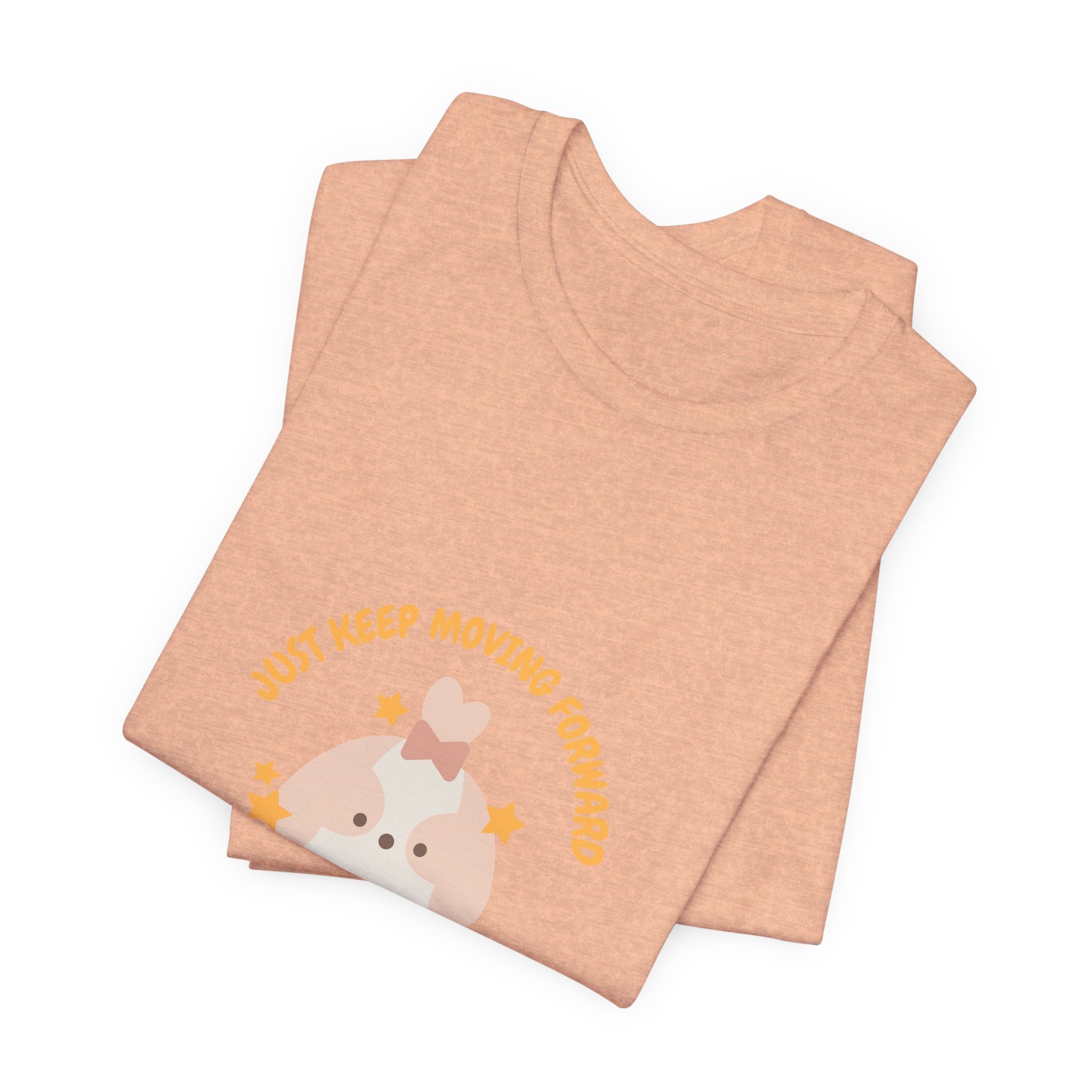 Cute Kawaii Bunny Tee — "Just Keep Moving Forward" Graphic T-Shirt