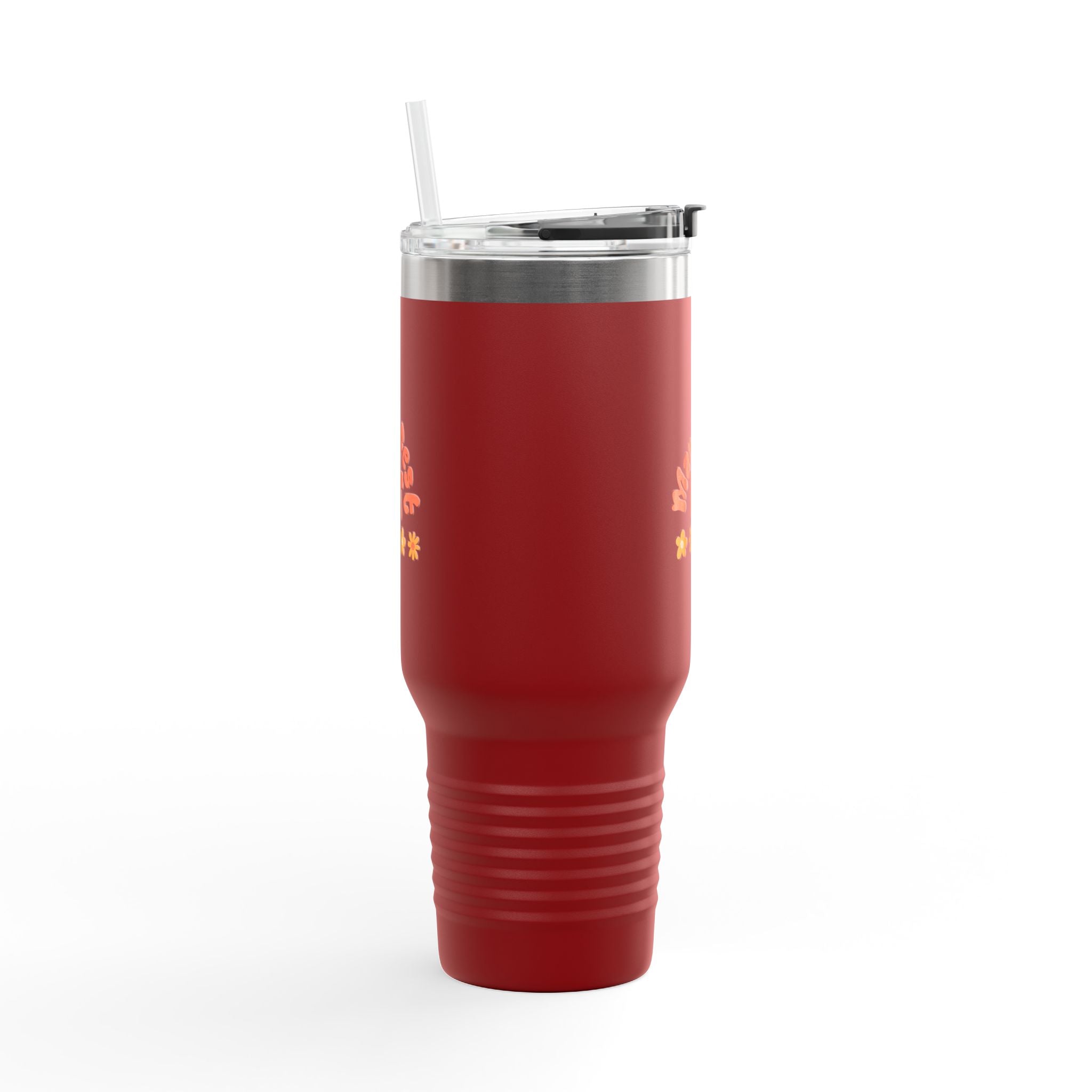 Insulated Travel Mug — "Manifest It" 40oz Tumbler with Lid & Straw