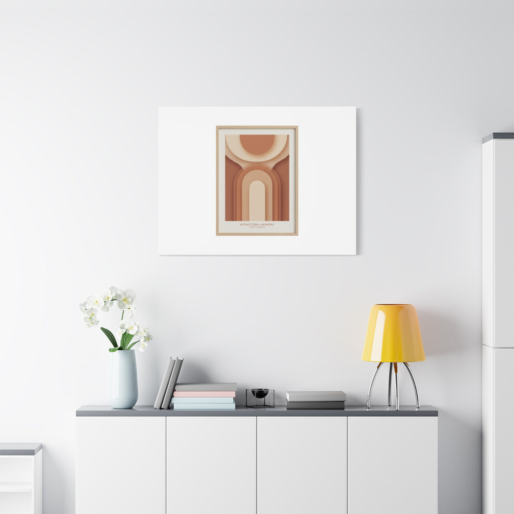 Terracotta Arch Abstract Canvas | Earthy Minimal Poster