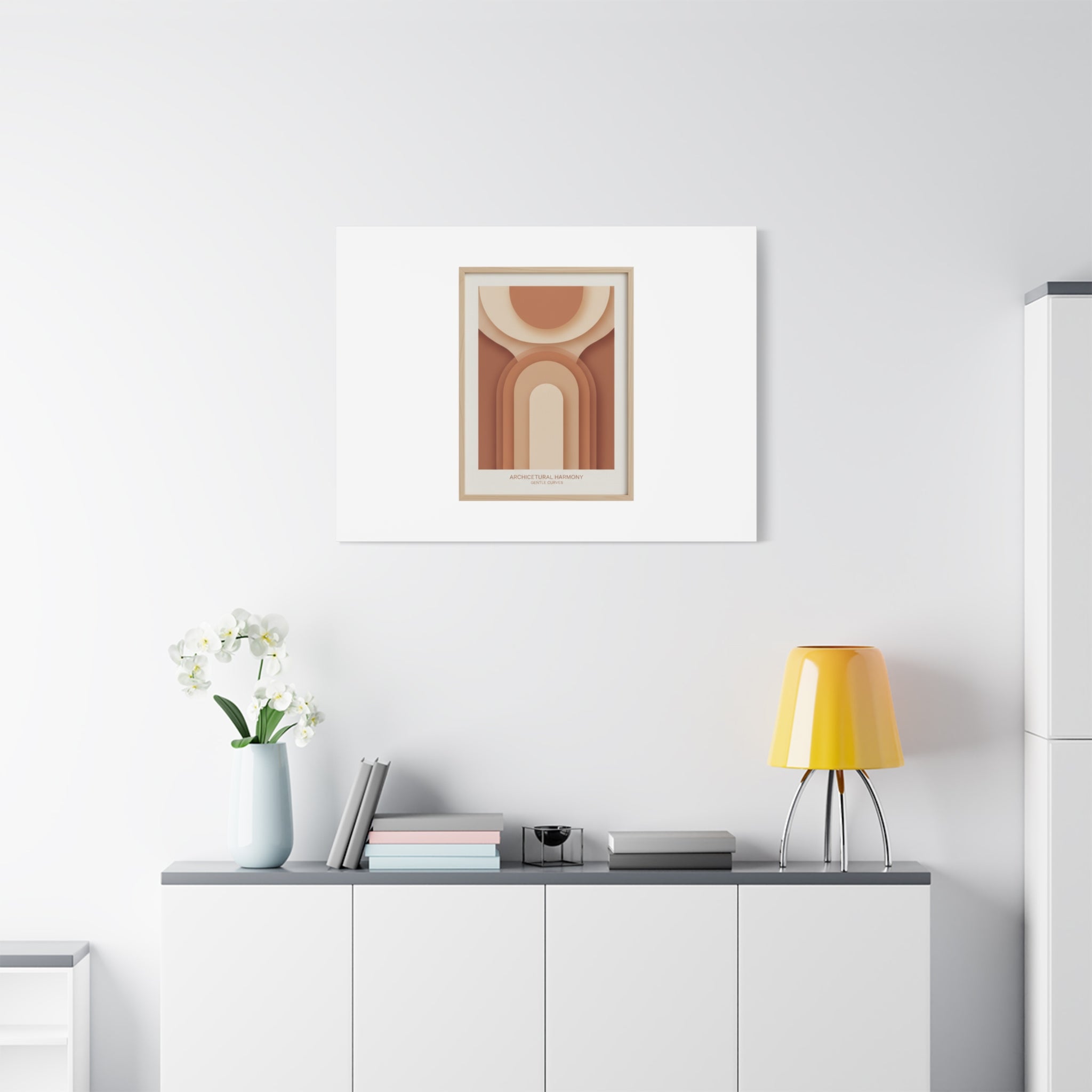 Terracotta Arch Abstract Canvas | Earthy Minimal Poster