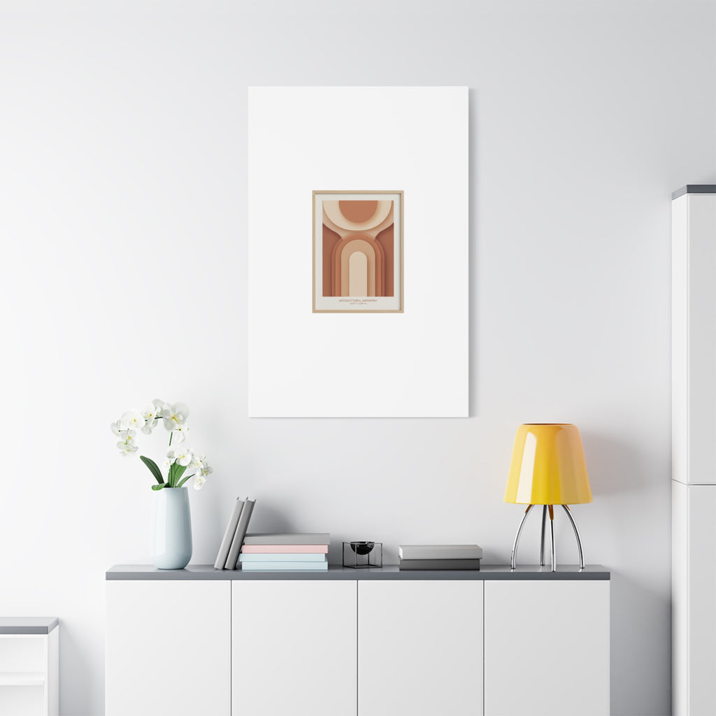 Terracotta Arch Abstract Canvas | Earthy Minimal Poster