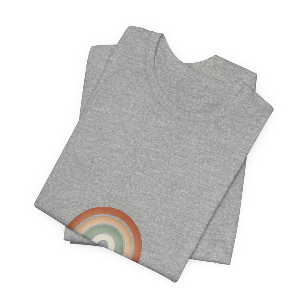 Neutral Rainbow Arc Tee | muted rainbow shirt, boho rainbow