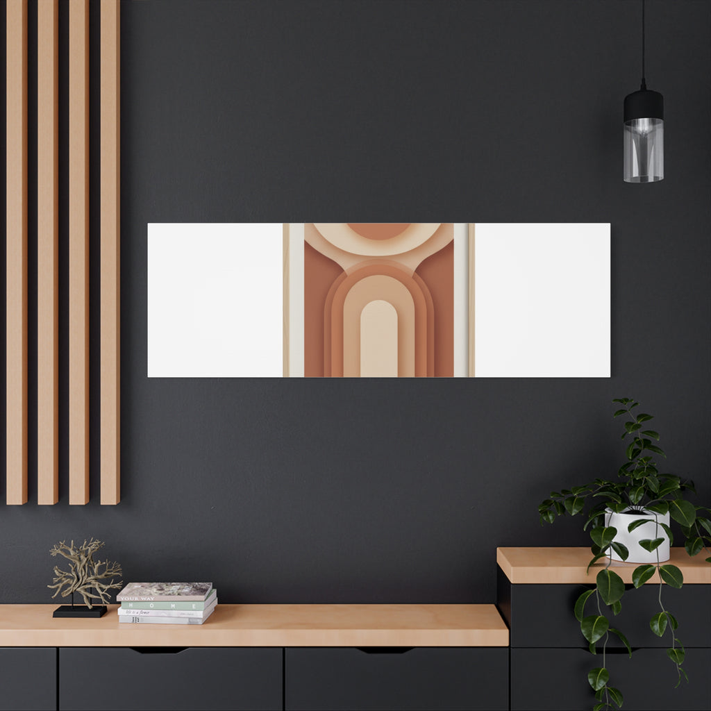 Terracotta Arch Abstract Canvas | Earthy Minimal Poster